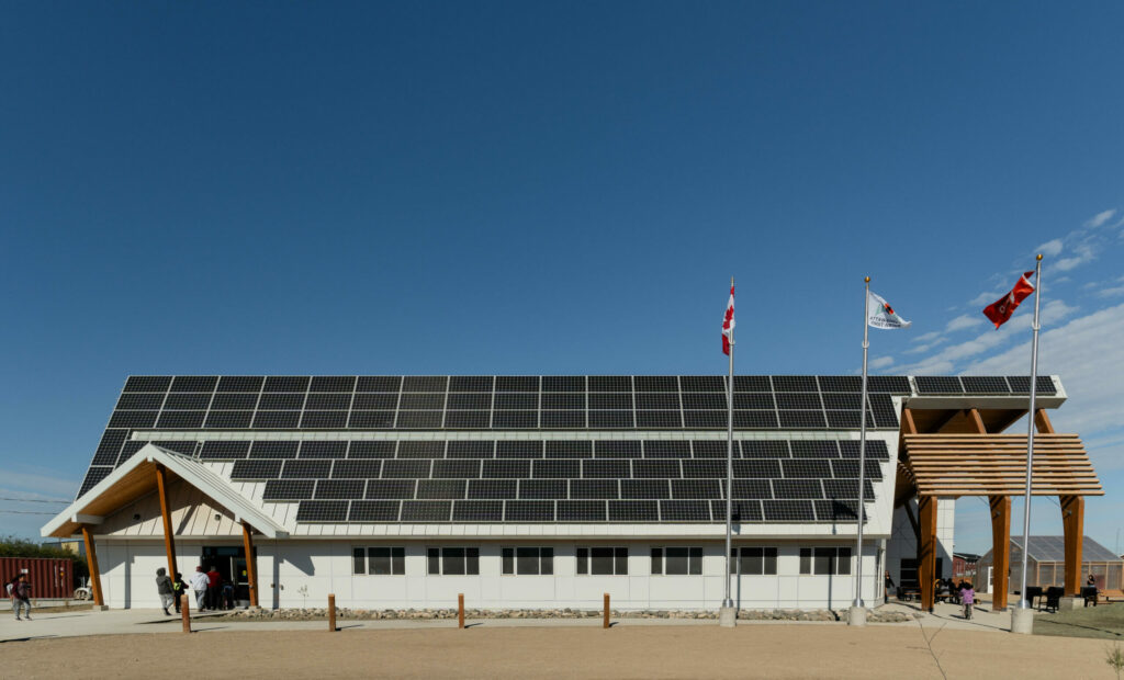 Front view of entire Attawapiskat Youth Centre.