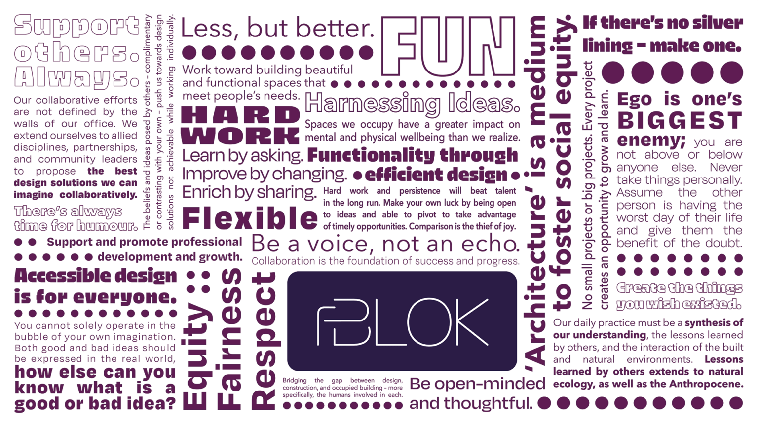 f-BLOK team values